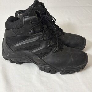 Men's Bates Gently Worn Leather Siege Mid Waterproof Tactical Black Boot Size 11